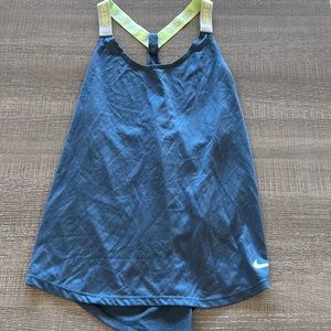 Grey Blue Nike Workout Tank